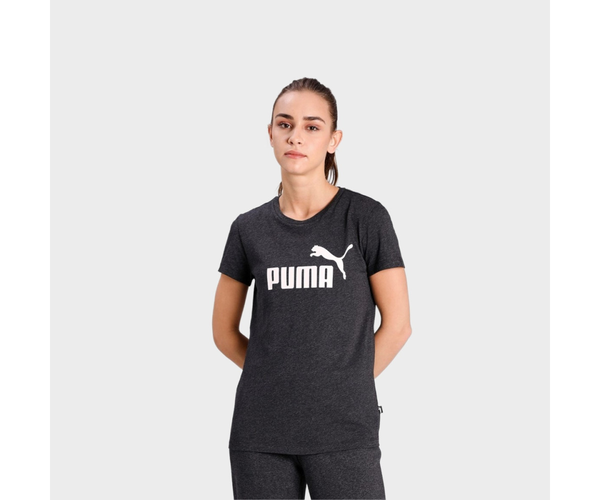 T-shirt Carbone Noir pour Femme Essentials Logo