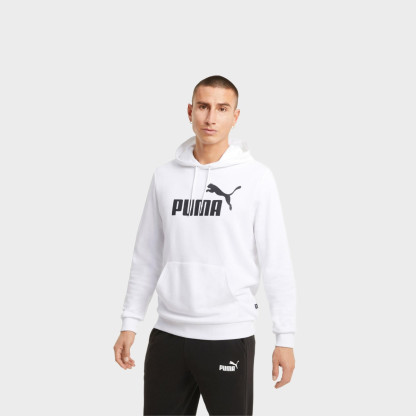 Sweat A Capuche Blanc pour Homme Big Logo Regular Fit