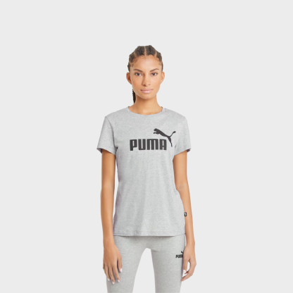 T-shirt Gris pour Femme Essentials Logo