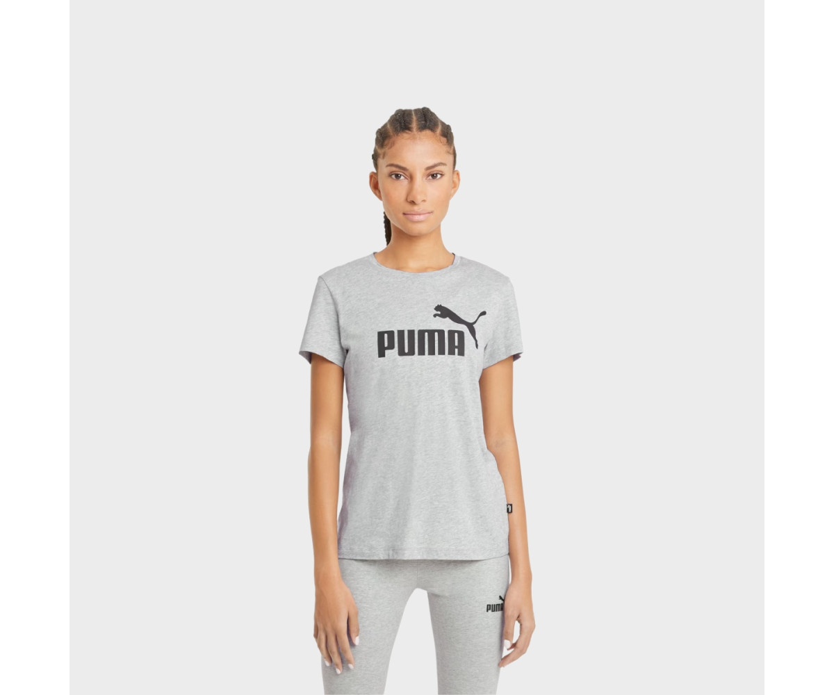 T-shirt Gris pour Femme Essentials Logo
